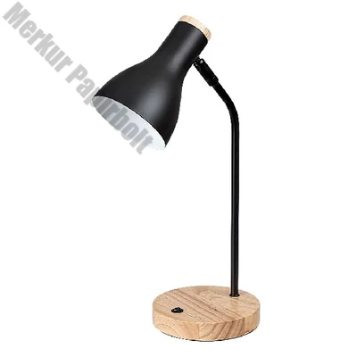 Asztali lámpa RÁBALUX Ferb halogén E14 1xmax25W fém/fa fekete