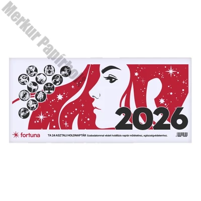 Asztali naptár FORTUNA TA24 holdfázissal 2026.