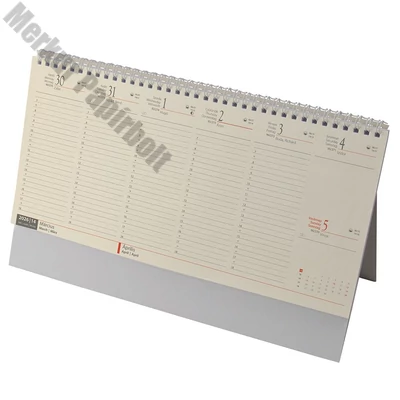 Asztali naptár kép nélküli REALSYSTEM álló sárga lapos fehér 2026.