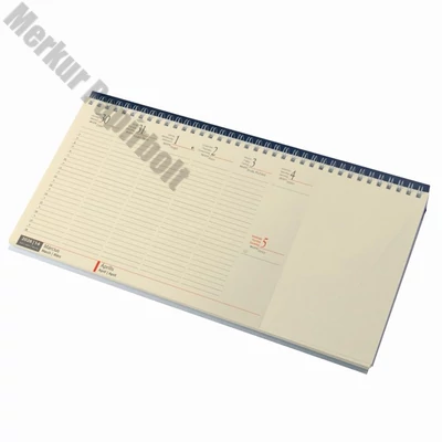 Asztali naptár kép nélküli REALSYSTEM fekvő sárga lapos blokktömbös kék 2026.