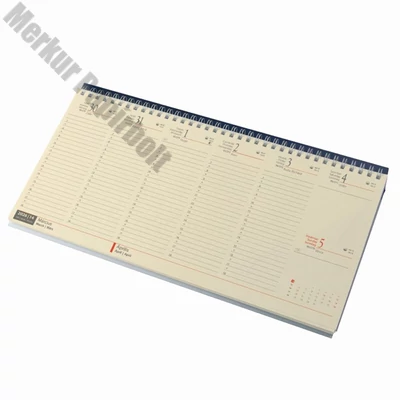 Asztali naptár kép nélküli REALSYSTEM fekvő sárga lapos kék 2026.