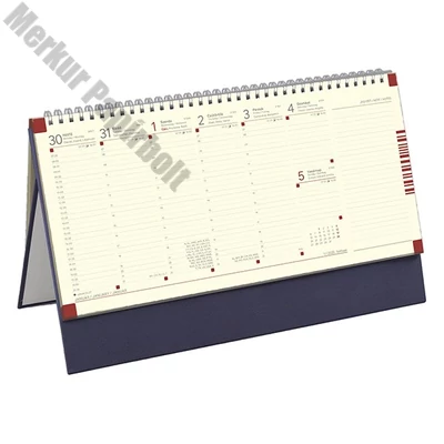 Asztali naptár kép nélküli TOPTIMER C051 álló sárga lapos kék 2026.