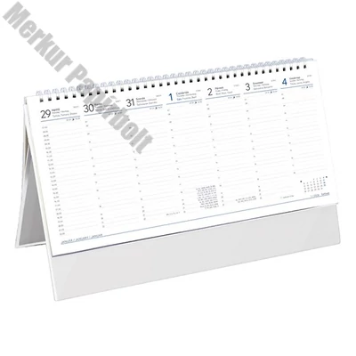 Asztali naptár kép nélküli TOPTIMER T051 álló fehér lapos papír táblás 2026.