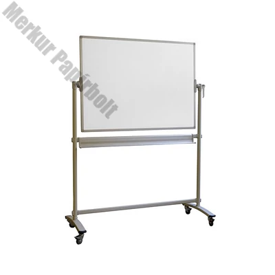 Átfordítható tábla MEMOBE mobil mágneses kétoldalas 90x120 cm magasság 180 cm állvánnyal