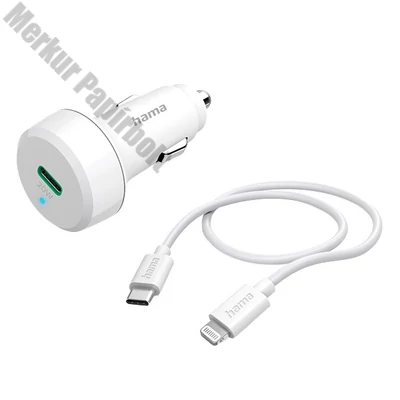 Autós töltő HAMA Lightning/USB-C 20W