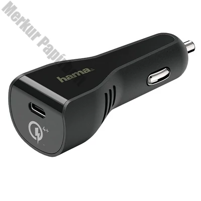 Autós töltő HAMA USB-C 3A Qualcomm QC 4.0 19,5W