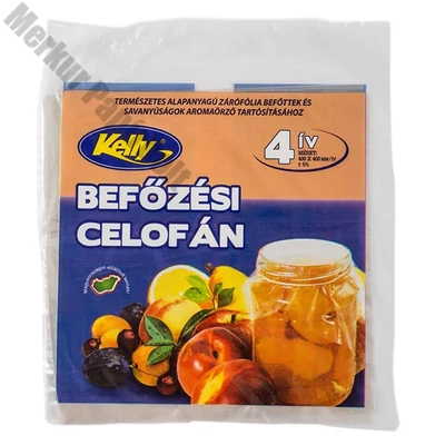 Befőzési celofán KELLY 40x40 cm 4 íves
