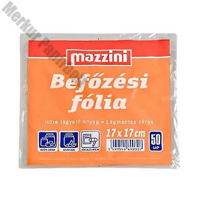Befőzési fólia MAZZINI 17x17cm 50 darabos