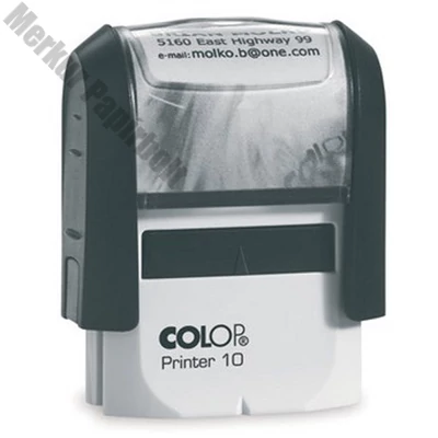 Bélyegző COLOP Printer IQ10 fekete ház fekete párna
