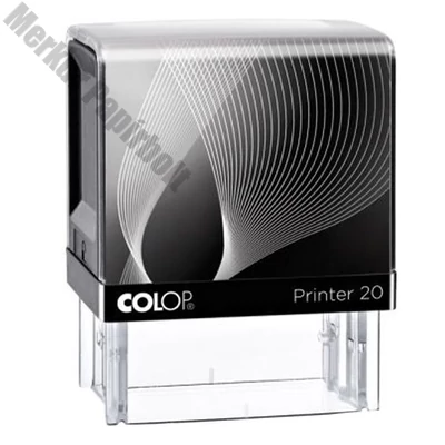 Bélyegző COLOP Printer IQ20 fekete ház kék párnával