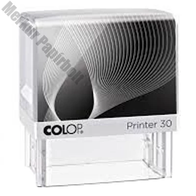 Bélyegző COLOP Printer IQ30 fekete ház kék párnával