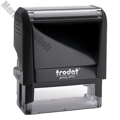 Bélyegző TRODAT Printy 4.0 4913 eco-fekete ház kék párna