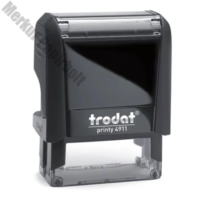 Bélyegző TRODAT Printy 4.0 4911 eco-fekete ház piros párna