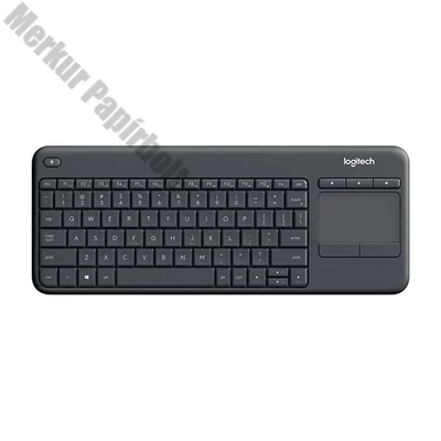 Billentyűzet vezeték nélküli LOGITECH K400 Plus Touchpad fekete