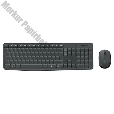 Billentyűzet vezeték nélküli LOGITECH MK235 HUN 2,4 Ghz szürke