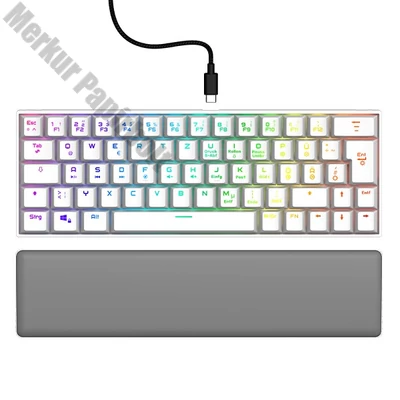 Billentyűzet vezetékes URAGE Exodus 760TKL mechanikus Red switch RGB fehér