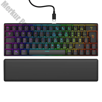 Billentyűzet vezetékes URAGE Exodus 760TKL mechanikus Red switch RGB fekete