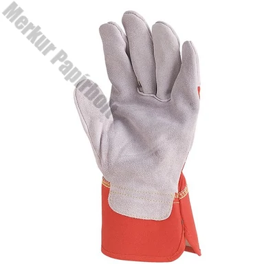 Bőrkesztyű COVERGUARD vászon piros 9-es 2 darab/pár