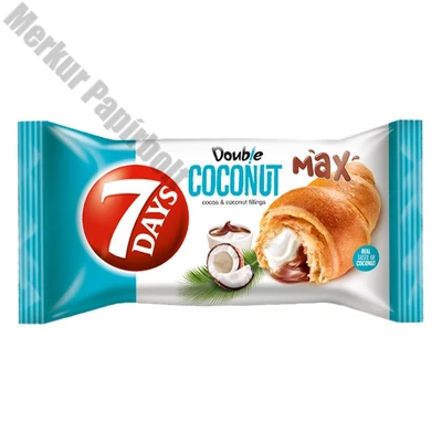 Croissant 7DAYS Double kakaós és kókuszos töltelékkel 80 g