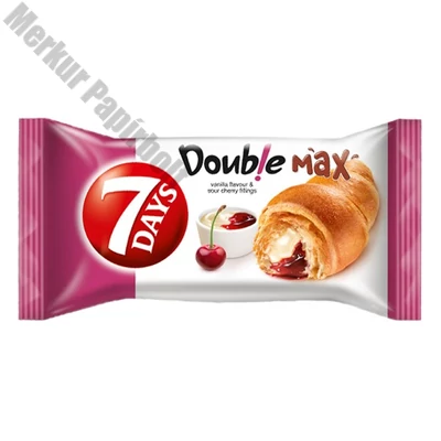 Croissant 7DAYS Double meggyes és vaníliás töltelékkel 80 g