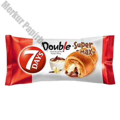 Croissant 7DAYS Super Double Max kakaós és vaníliás töltelékkel 110 g