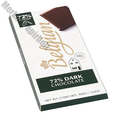 Csokoládé BELGIAN 72% étcsokoládé 100 g