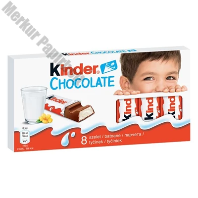 Csokoládé KINDER Chocolate 8 darabos 100 g
