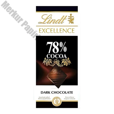 Csokoládé LINDT Excellence 78% Cocoa étcsokoládé 100 g