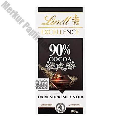 Csokoládé LINDT Excellence 90% Cocoa étcsokoládé 100 g