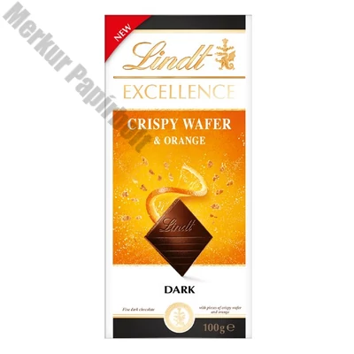 Csokoládé LINDT Excellence Crispy biscuit orange 100 g