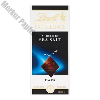 Csokoládé LINDT Excellence Sea Salt tengeri sós étcsokoládé 100 g