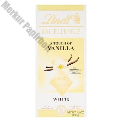 Csokoládé LINDT Excellence White Vanilla fehércsokoládé 100 g