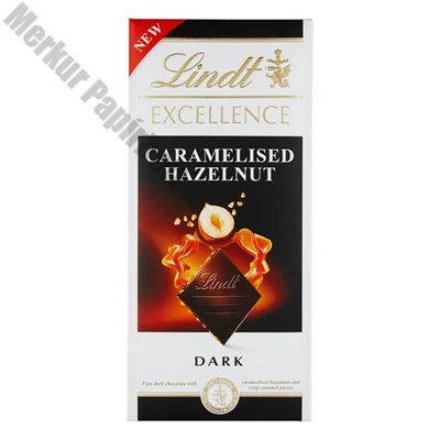 Csokoládé LINDT Excellence karamellizált mogyorós étcsokoládé 100 g