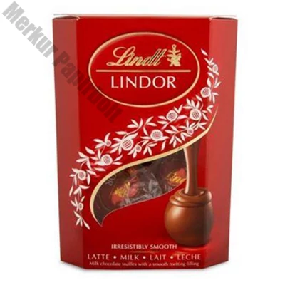 Csokoládé LINDT Lindor Milk tejcsokoládé golyók díszdobozban 50 g