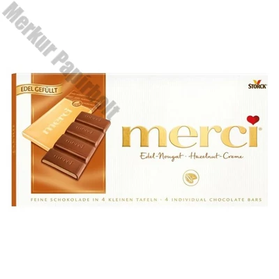 Csokoládé MERCI Mogyorókrémes 112 g