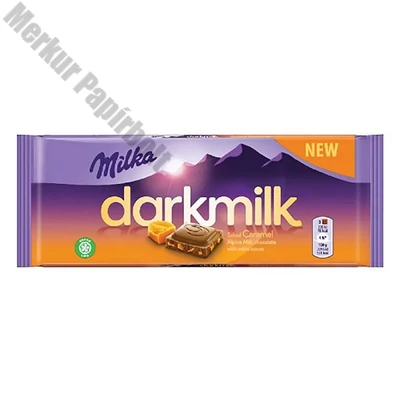 Csokoládé MILKA Darkmilk sós karamellás 85 g