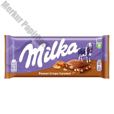 Csokoládé MILKA Földimogyorós-Karamellás 90 g