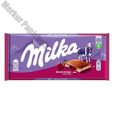 Csokoládé MILKA Meggyes-Krémtöltelékes 100 g