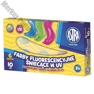 Dekorfesték ASTRA fluoreszkáló színek 6 darabos