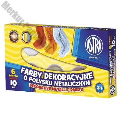 Dekorfesték ASTRA metál színek 6 darabos