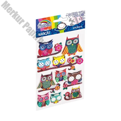 Dekormatrica FIORELLO GR-NP015 3D-s glitteres bagoly mintás