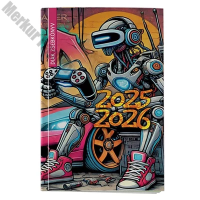 Diák zsebkönyv REALSYSTEM papírborító 125x205mm graffiti 2025-2026