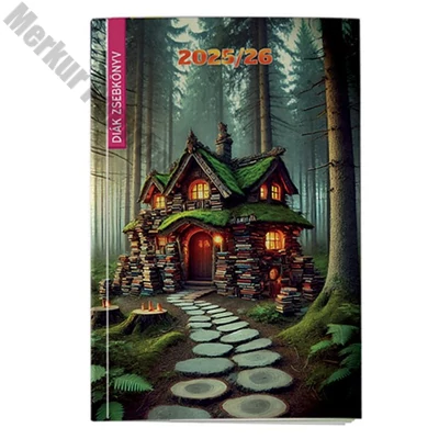 Diák zsebkönyv REALSYSTEM papírborító 125x205mm meseház 2025-2026