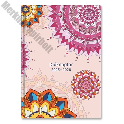 Diák zsebkönyv TOPTIMER papírborító B/6 heti 120x170mm Mandala 2025-2026