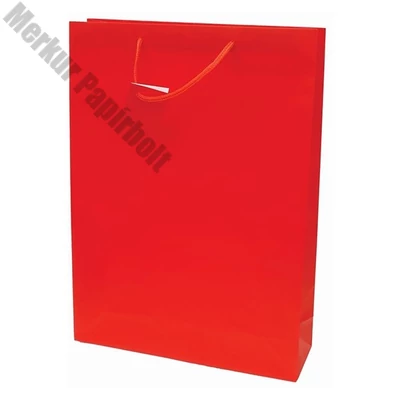 Dísztasak CREATIVE Special Simple XL 33x46x10 cm egyszínű piros zsinórfüles