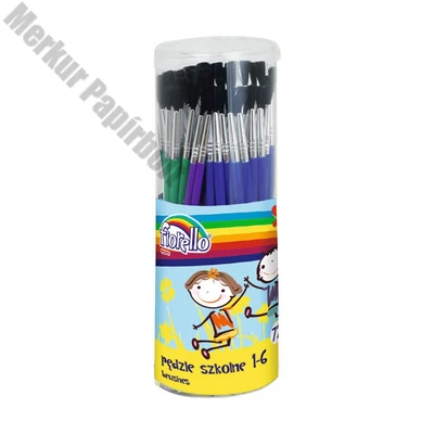 Ecset display FIORELLO műanyag kecskeszőr kerek 1-2-3-4-5-6 72 darabos