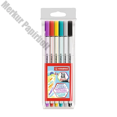 Ecsetfilc STABILO Pen 68 Brush 6  darabos