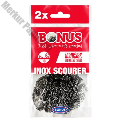 Edénysúroló BONUS Inox spirál fém dörzsi 5x5x3,5cm 2 darabos