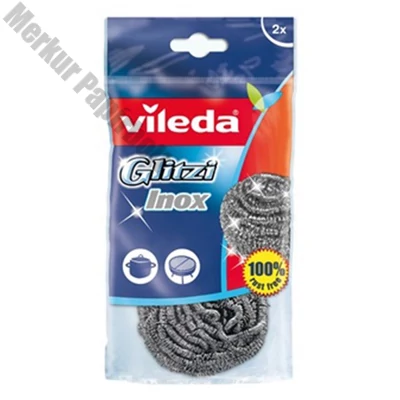 Edénysúroló VILEDA Glitzi inox fém párna  2 darabos