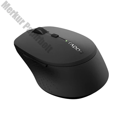 Egér vezeték nélküli RAPOO M300 bluetooth 2,4 GHz 6 gombos sötétszürke